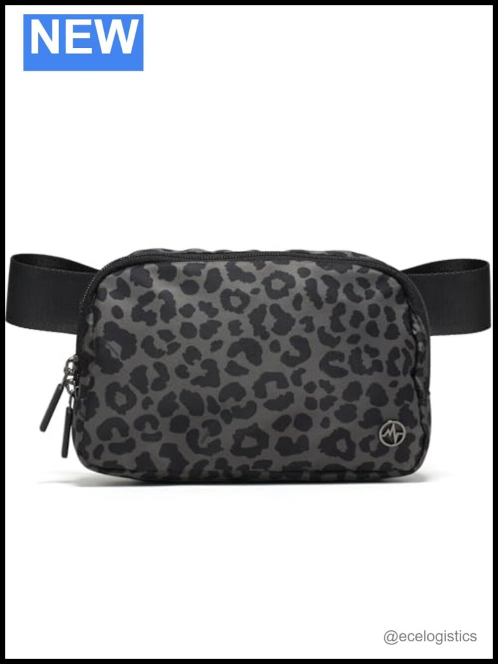 Two Way Zipper Nylon Water Repellent Waist Pack Crossbody Bag Adjustable Strap